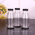 10OZ 300ml round glass juice bottle with metal lid